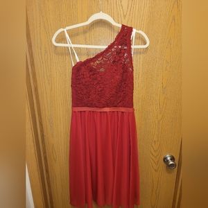 David's Bridal size 4 red dress